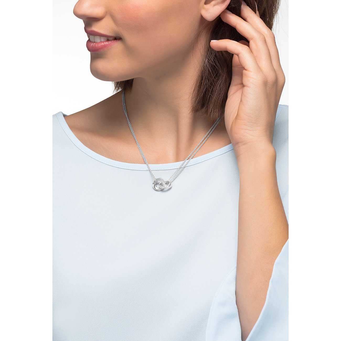 Colier de damă din argint sterling răsucit, JETTE