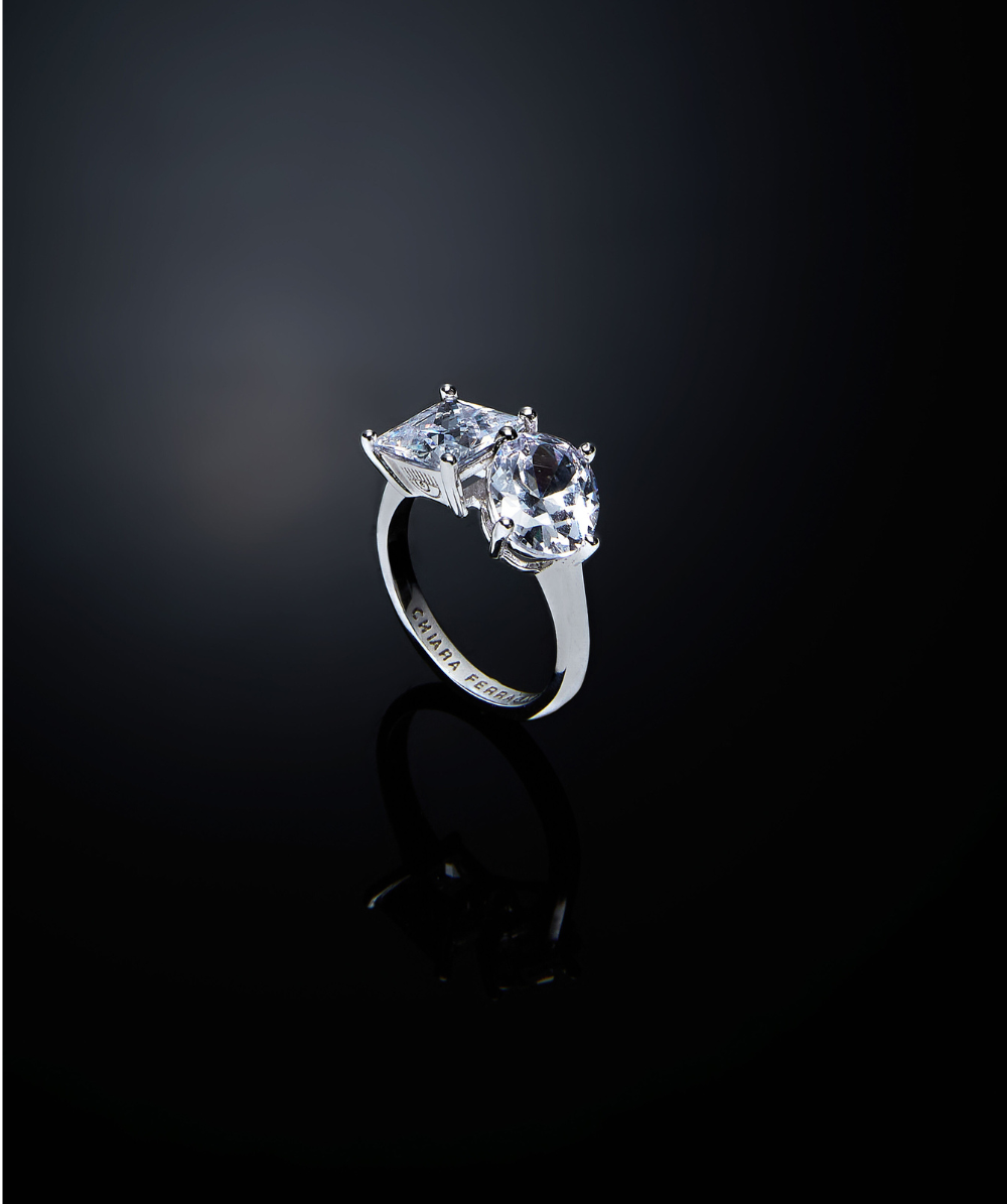 Inel de damă Prințesă cu forme pătrate și rotunde, CHIARA FERRAGNI