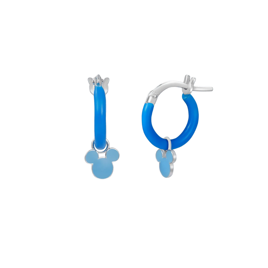 Cercei pentru copii din argint sterling, creație creolă Disney cu pandantiv Mickey