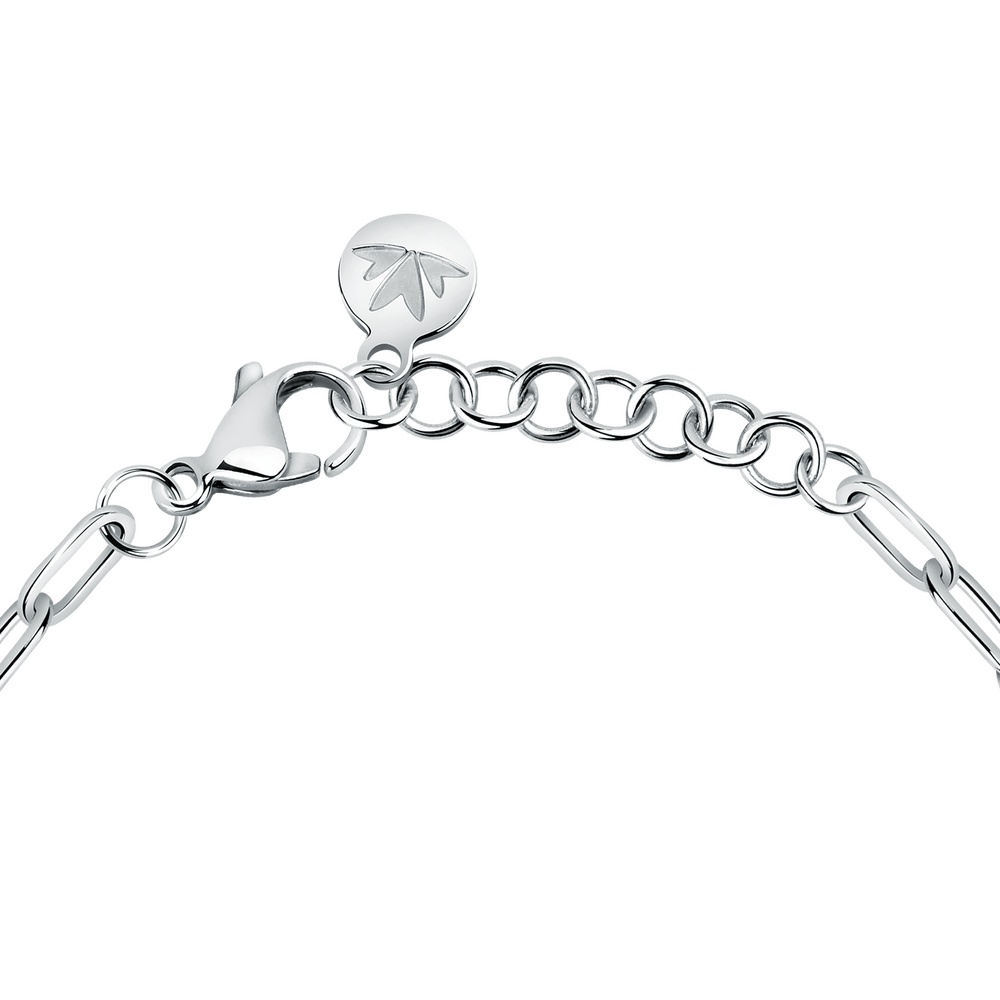 Bratara Talismani ajustabila 16 cm + extensie 3 cm, cu trei inimioare - Bratari ajustabile - saww05 - MORELLATO - Tessora