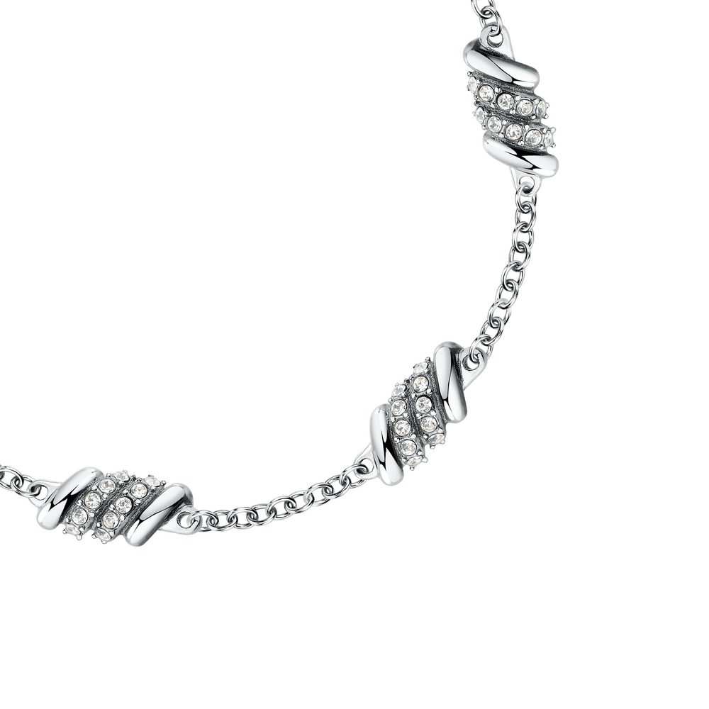 Bratara Torchon dama cu cristal alb - Bratari - SAWZ06 - MORELLATO - Tessora