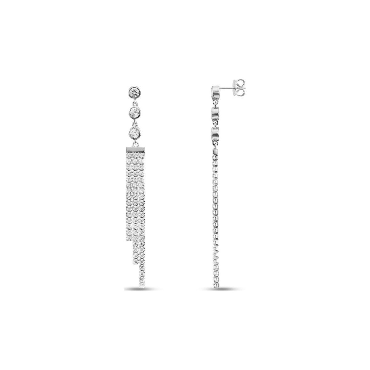 Cercei CASCADE tripli din Argint 925 - Cercei lungi - S.88301099NL - JETTE - Tessora