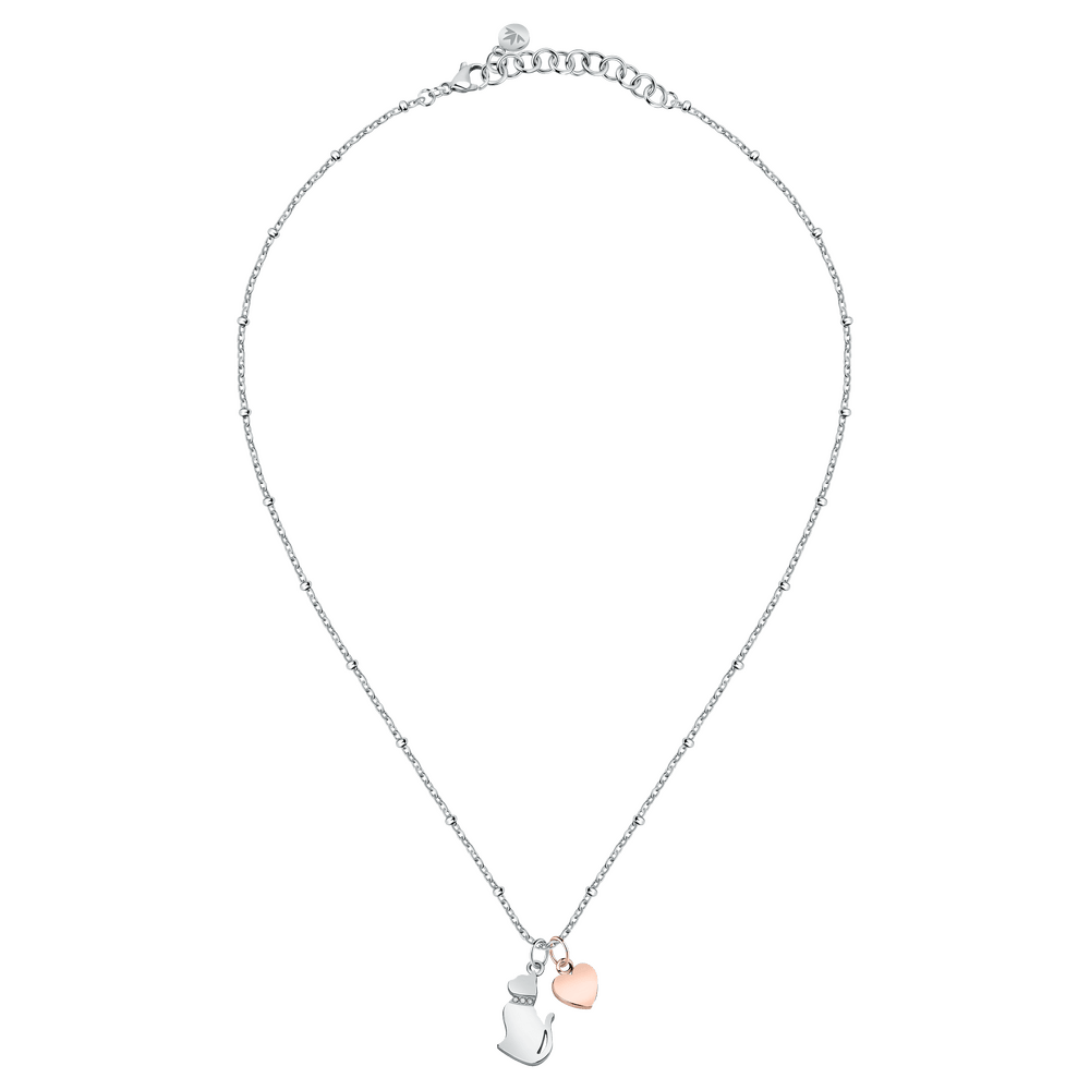 Colier Talismani cu pisica si inimioara - Coliere - savl05 - MORELLATO - Tessora