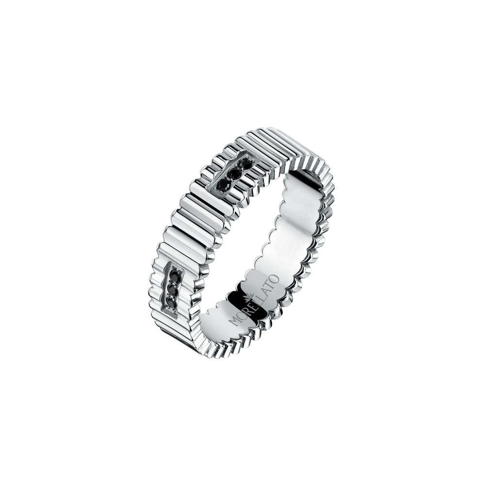 Inel Motown pentru barbati cu cristale negre - Inele pentru barbati - sabh35019 - MORELLATO - Tessora