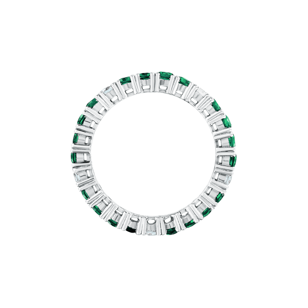 Inel Tesori Emerald cu rand stralucitor alb si verde - Inele din argint - saiw171012 - MORELLATO - Tessora