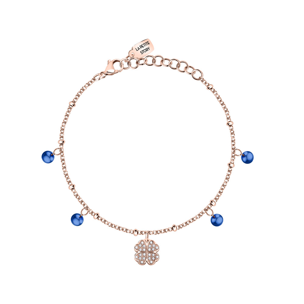 Brățară reglabilă aurie pentru femei cu pandantiv trifoi, LA PETITE STORY