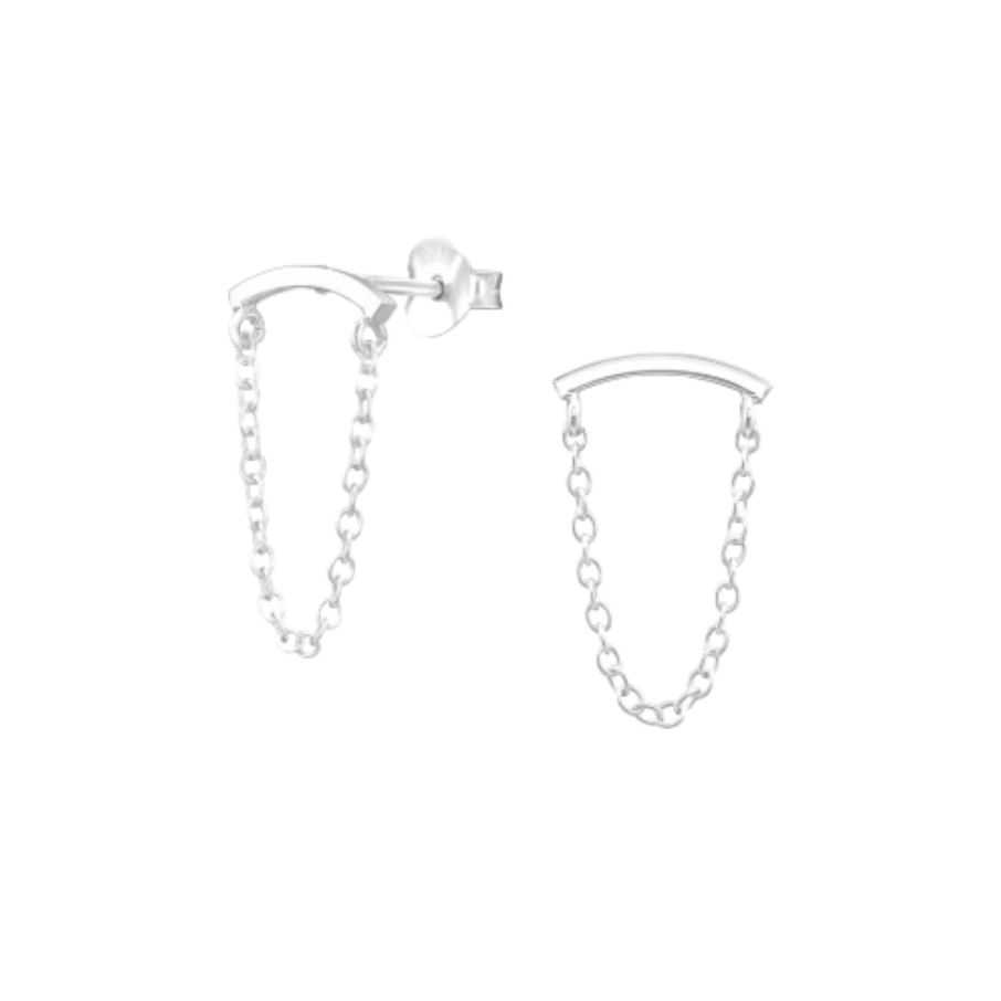 Cercei din argint pentru femei, model lanț lung, TESSORA